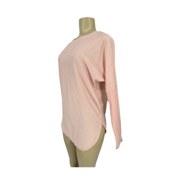 Lululemon Size 6 Women Take it All In Sweater Pink Mist Cotton Pullover ML5 - Picture 4 of 11